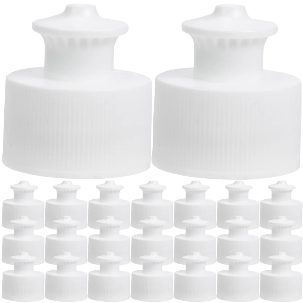 

50 Pcs Hand Pull Cover Water Kettle Bottle Caps for Crafts Sports Bottles Push-pull Plastic Lid Replacement Sealing