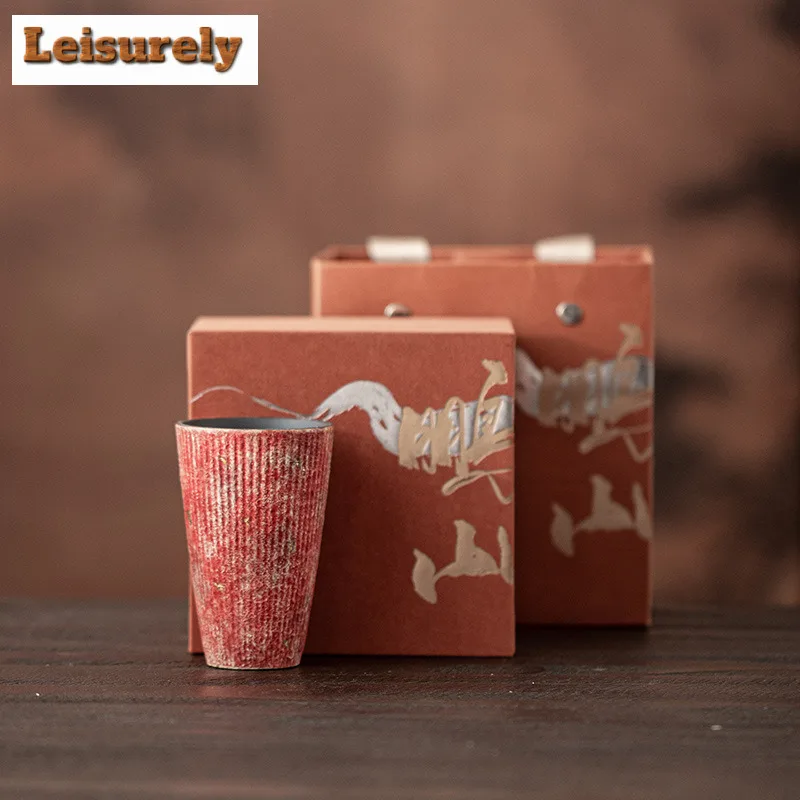 100ml Rock Mineral Colorful Hand-painted Teacup Japanese Tea Bowl Mug Tea-tasting Personal Cup Jianzhan Master Cups Tableware