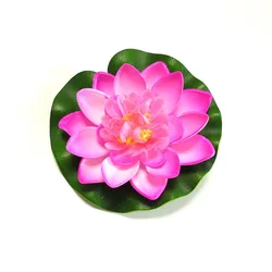 Floating Lotus Artificial Flower - Lifelike Water Lily for Pond and Garden Decoration (10cm pink)