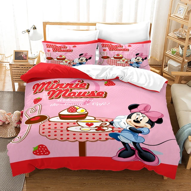 New Brand Mickey Mouse Bedding Set Disney Winnie The Pooh Cartoon Duvet  Cover Set Bed Sheet Pillowcase Twin Full Queen King Size - AliExpress