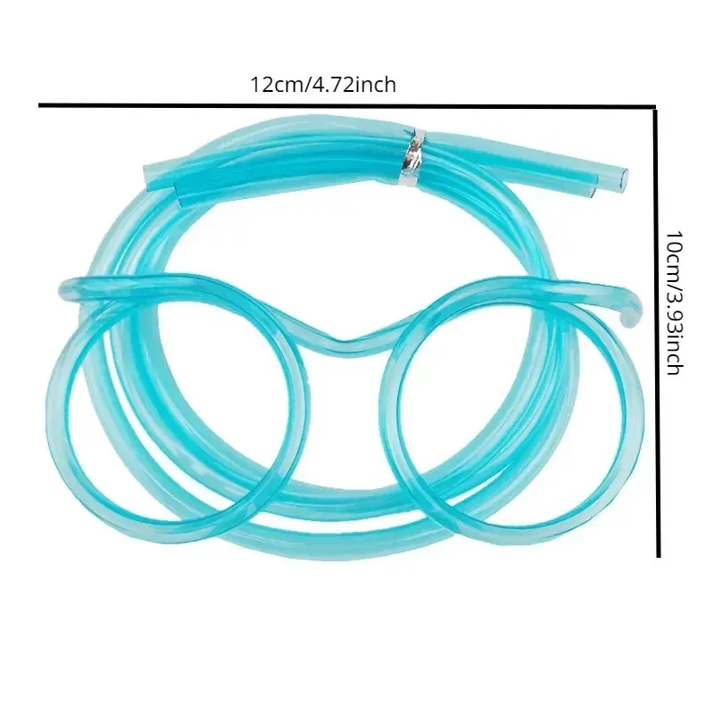 Funny Soft Straw Glasses Plastic Drinking Straws Unique Flexible Drinking Tube Kids Birthday Party Supplies Accessories