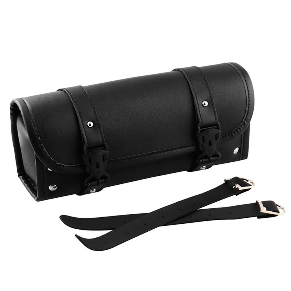 

Universal Motorcycle Fork Bag Motorbike Handlebar Mount Waterproof PU Leather Side Tool Bag