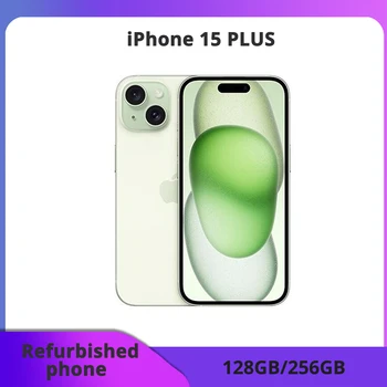 Telefono ricondizionato iPhone 15 Plus/256 GB ROM 6 GB RAM "Originale Super Retina Ole Face ID NFC A16 condizioni eccellenti