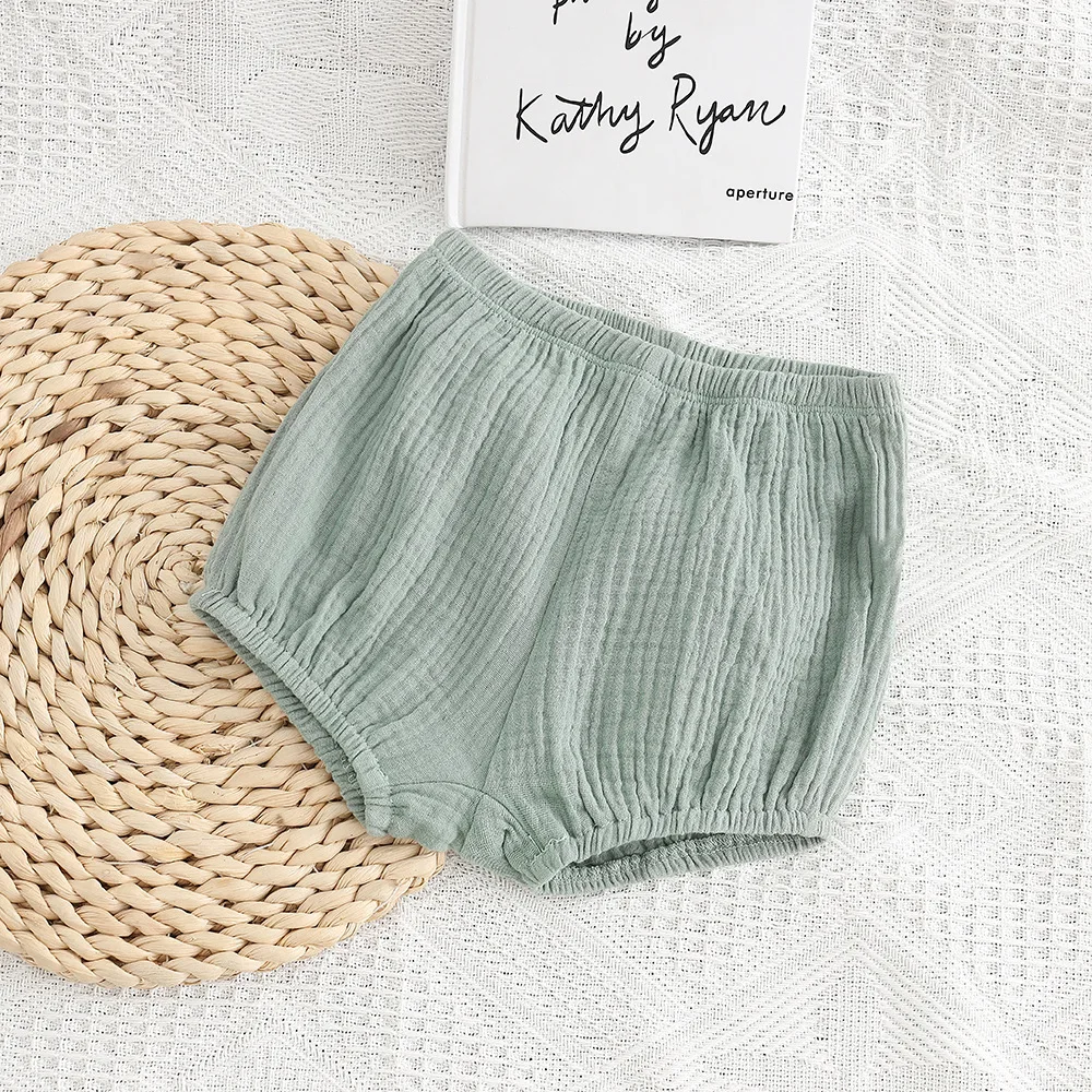 Description Picture 4 of itemNew Born Boys Girls Shorts Solid Color Versatile Short Pants Toddler New Design Thin Fashion Casual Loose Shorts Outdoor Wear