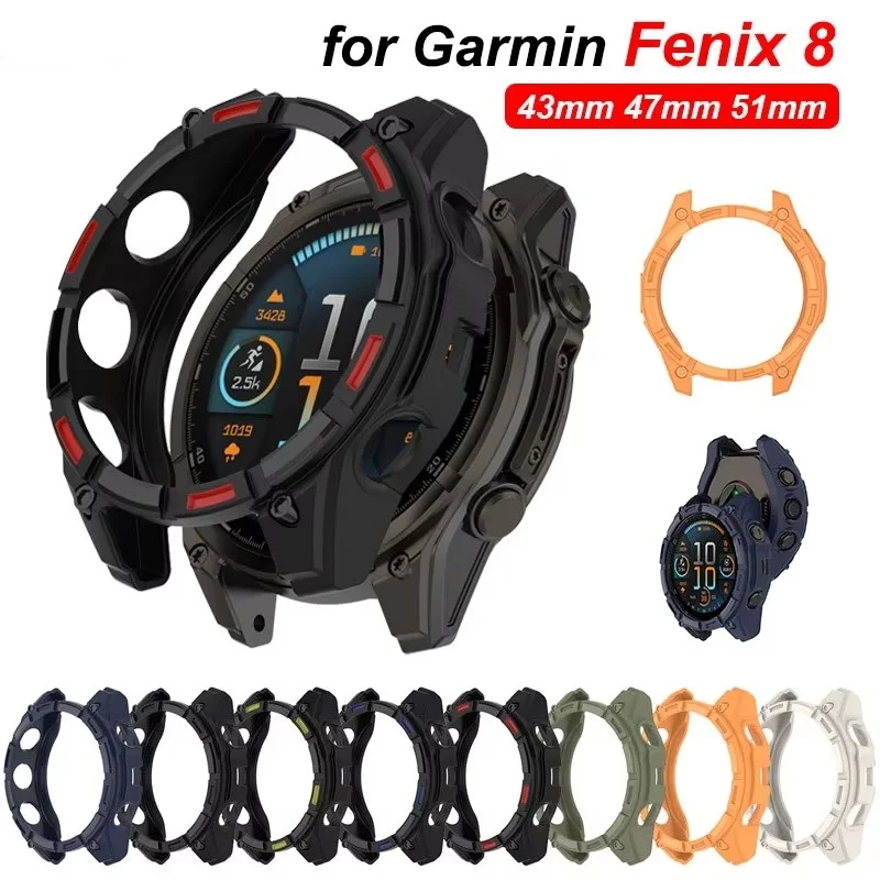 Protective Anti-Scratch Soft TPU Silicone Cover for Garmin Fenix 8 Series