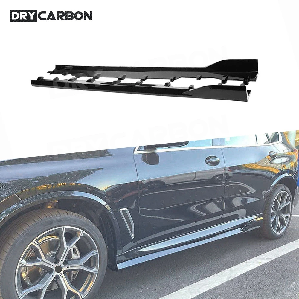 

Carbon Fiber Side Skirts Aprons Rocker Panel Lip Splitter Spoiler ABS Car Body Kits Accessories for BMW X5 G05 2019-2023