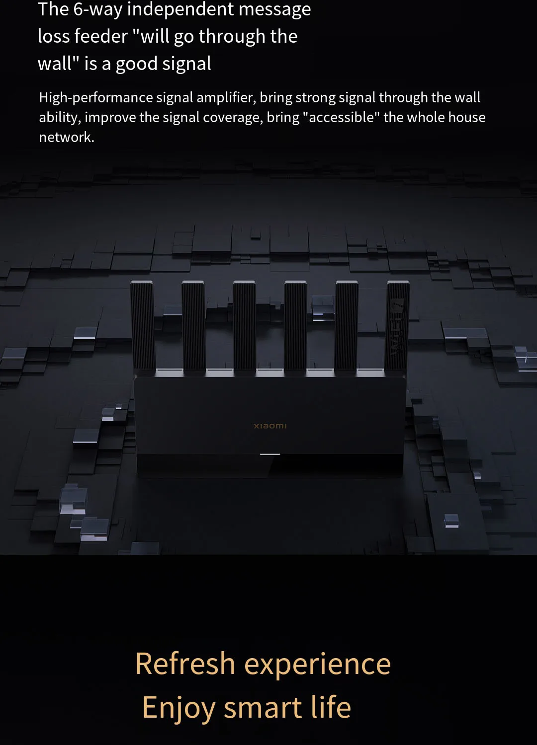 Router Xiaomi Mijia BE6500 WiFi 7 6500M con Puerto de Red Completo de 2.5G, Procesador Qualcomm de 4 Núcleos, Conexión I