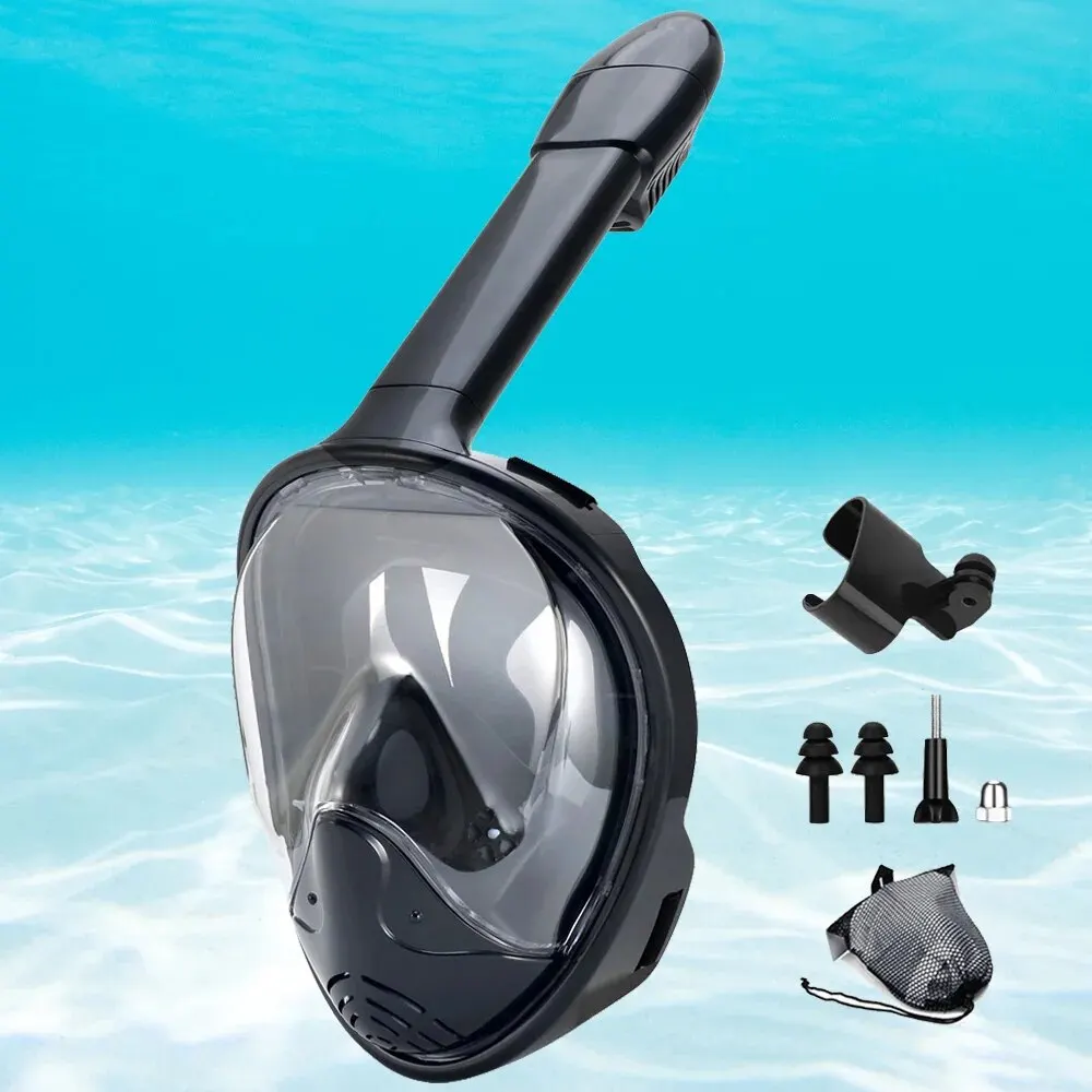 Snorkeling Subacqueo Full Face Bambini Maschera Da Nuoto Set Scuba Diving Respiratore Maschere Antiappannamento Respirazione Sicura Per Bambini Adulti