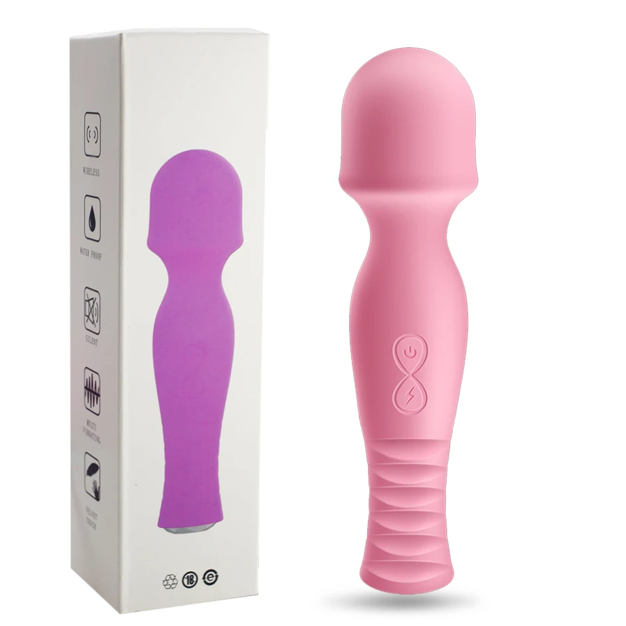 

Powerful Oral Clit Vibrators Small AV Magic Wand Vibrator for woman 10 Mode USB Charge Female Masturbator Sex Toys for Adult 18