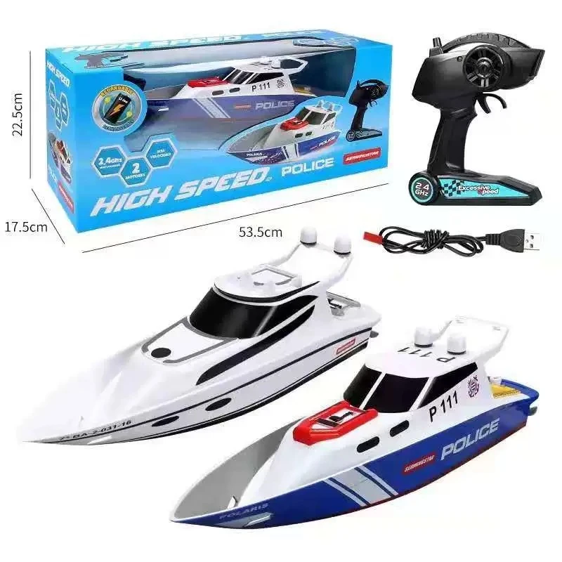 FORMIZON Barca Telecomandata, 1:72 Scala Barca Radiocomandata Fai Da Te, 2.4 GHz Barchetta Telecomandata con Luce LED, Barca RC per Piscine e Laghi per Adulti e Bambini - Giochi e Prodotti per