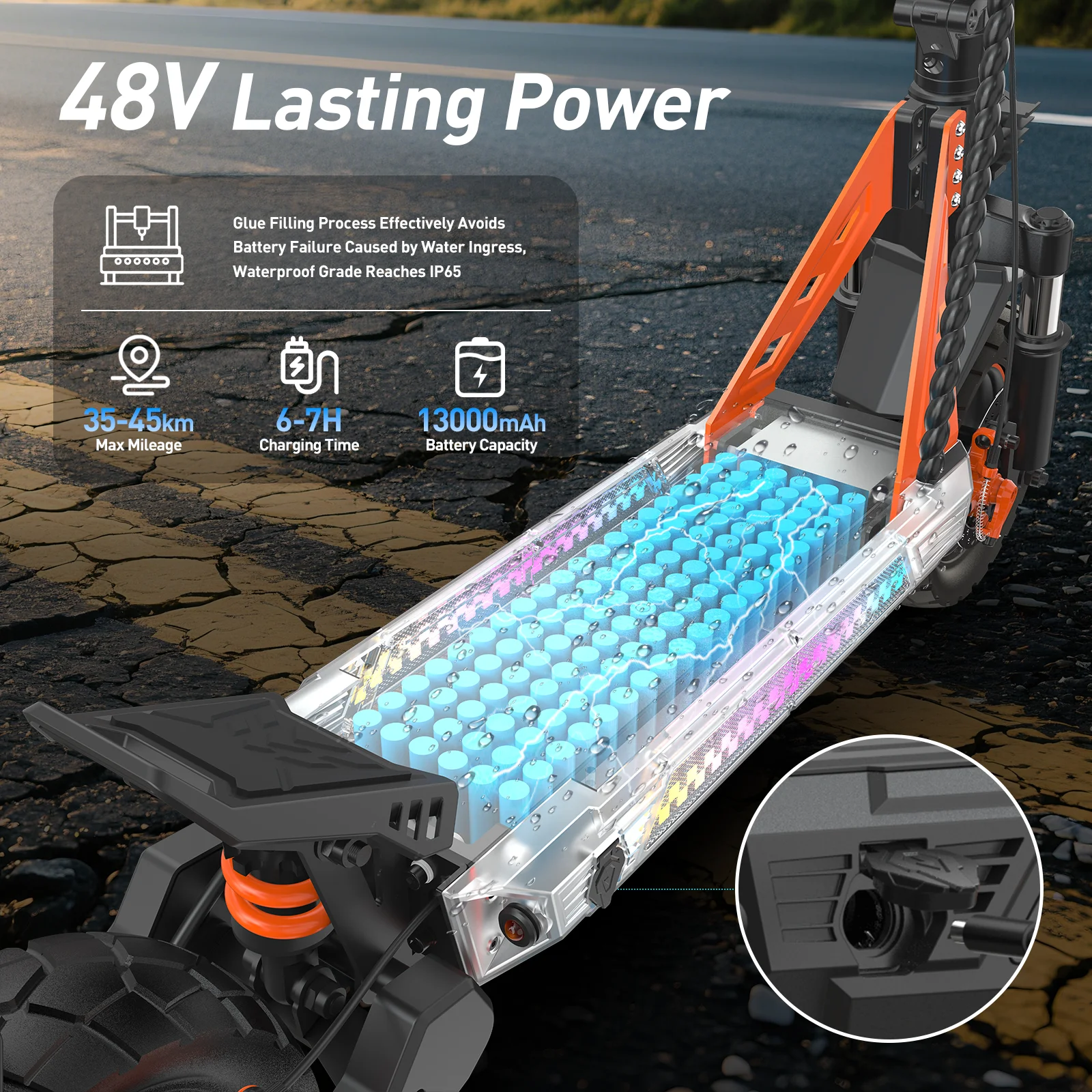 Tableau de bord LCD de la trottinette électrique