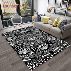Bohemia Mandala Geometric Flower Carpet Rug for Home Living Room Bedroom Sofa Kitchen Doormat Decor,Area Rug Non-slip Floor Mat