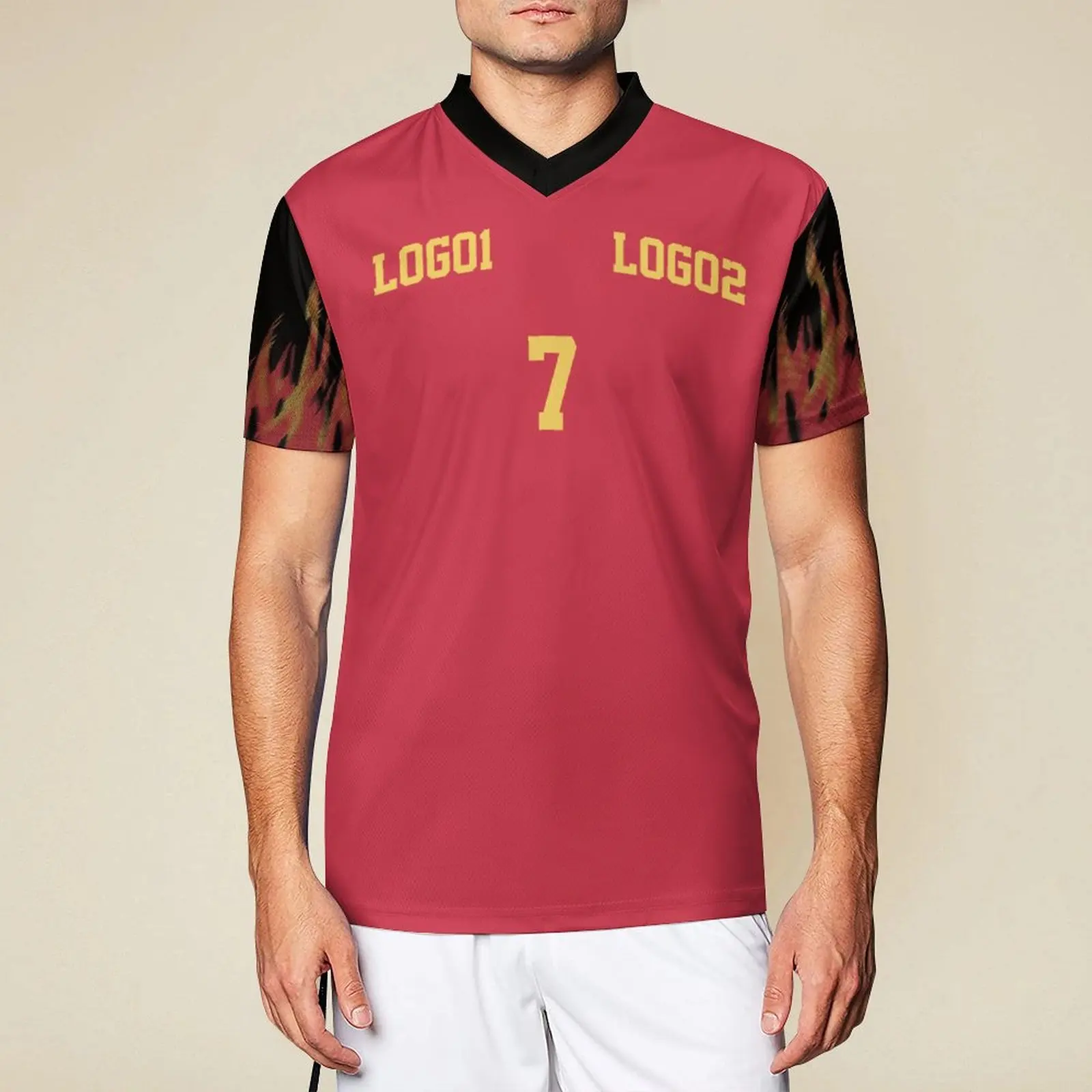 Customized Belgium Home No.7 Football Jersey Mens Quality Football