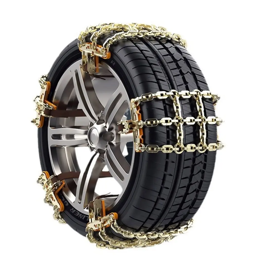 Anti-Skid Iron Car Tire Snow Chains Emergency Metal Snow Mud Sand Tyre Chains Suitable for Tire Width 165-285mm
