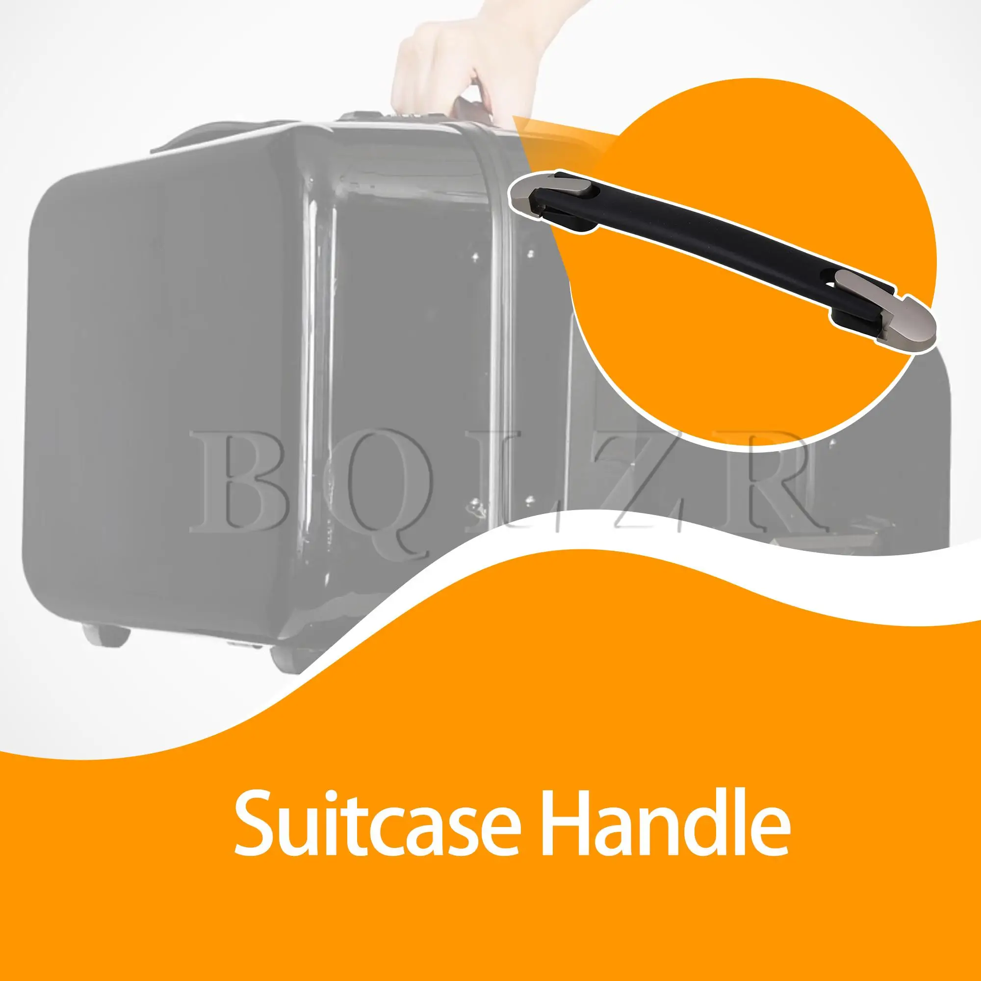 Luggage Handle Pull 2PCS 240mm Length 210mm Install Diatance Black Rubber  Luggage Case Handle Grip for Suitcase Box Luggage Case