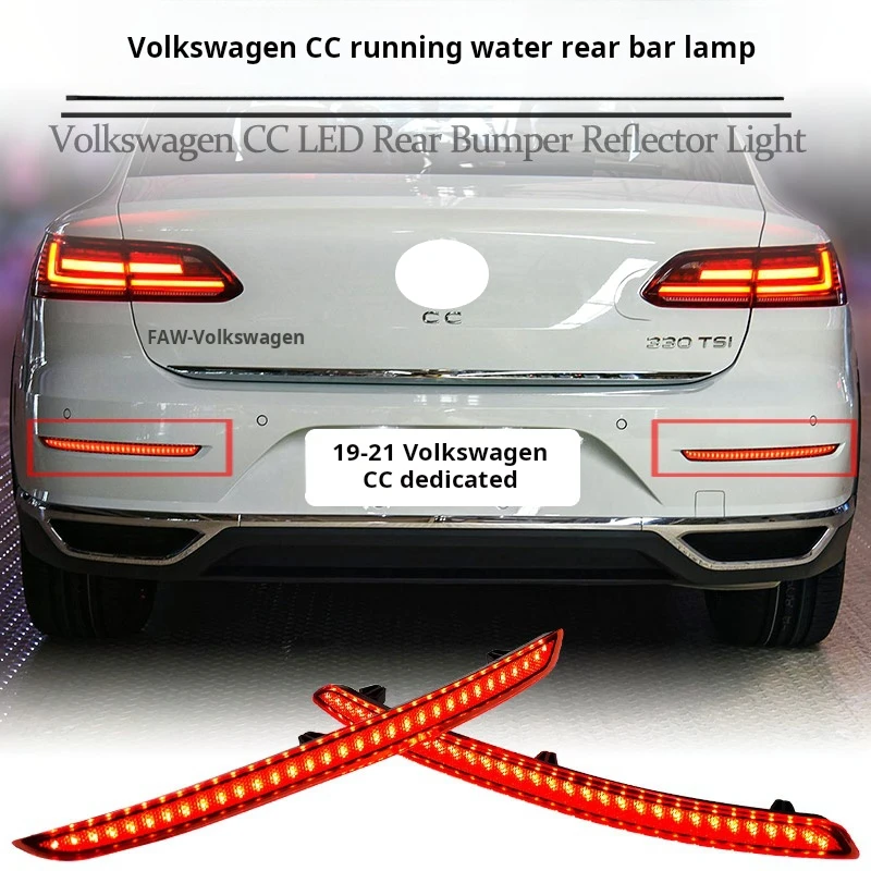 

Suitable For 10-23 Volkswagen Cc Rear Bumper Lights, High Brightness, Waterproof, Running Brake, Flashing, Turning, Flowing Wate