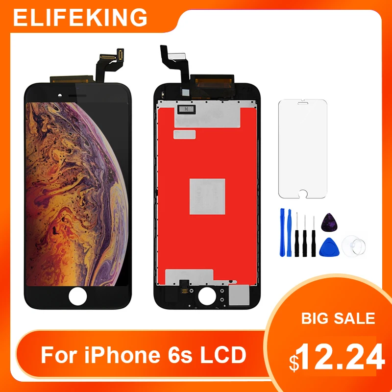 

AAA+++ LCD For iPhone 6S Phone Display Touch Screen Digitizer Assembly Replacement No Dead Pixel+Tempered Glass+Tools