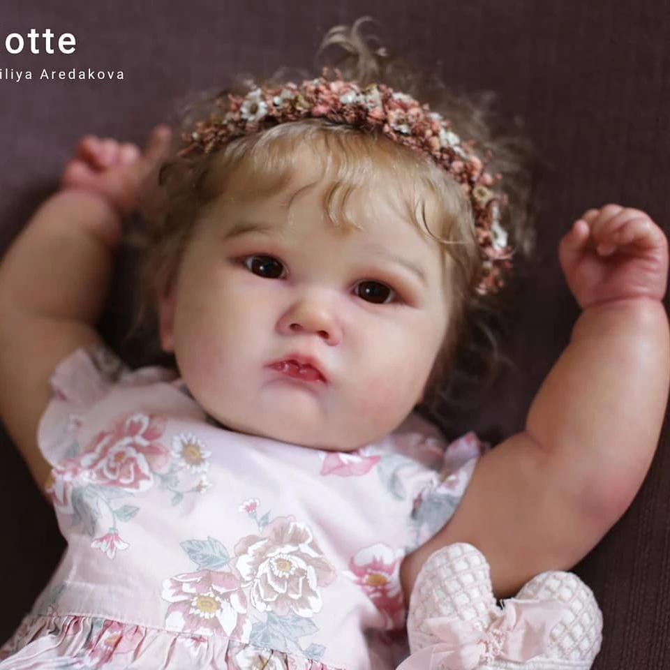 

65cm Cuddly Reborn Toddler Girl Dolls Huge Charlotte Bebe Reborn Reales Visible Veins Cute Dolls muñecas reborn
