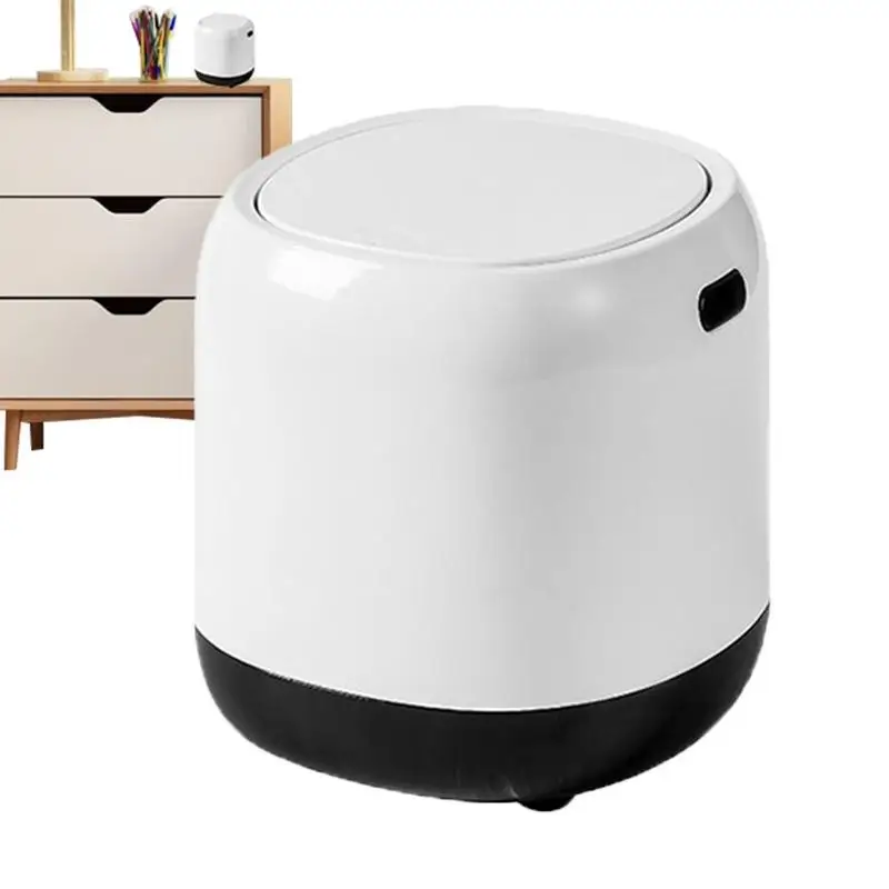 Desktop Mini Trash Can With Lid Lightweight Mini Waste Bins Waste Paper Basket Trash Can Wastebasket For Dining Table Corner