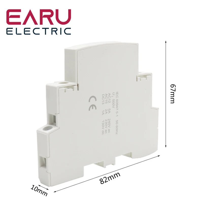 1pc O + F Hilfs Schütz für Househould AC Schütz AC 220V 230V 50/60Hz 2NO oder 1NO 1NC IACTS für Smart Home Haus Hotel