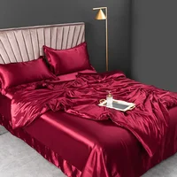 100% Pure Silk Bedding Sets High End Quilt Bed Cover Set Duvet Cover Bedsheet Pillowcases 4pcs Natural Luxury Bedcloth Sets