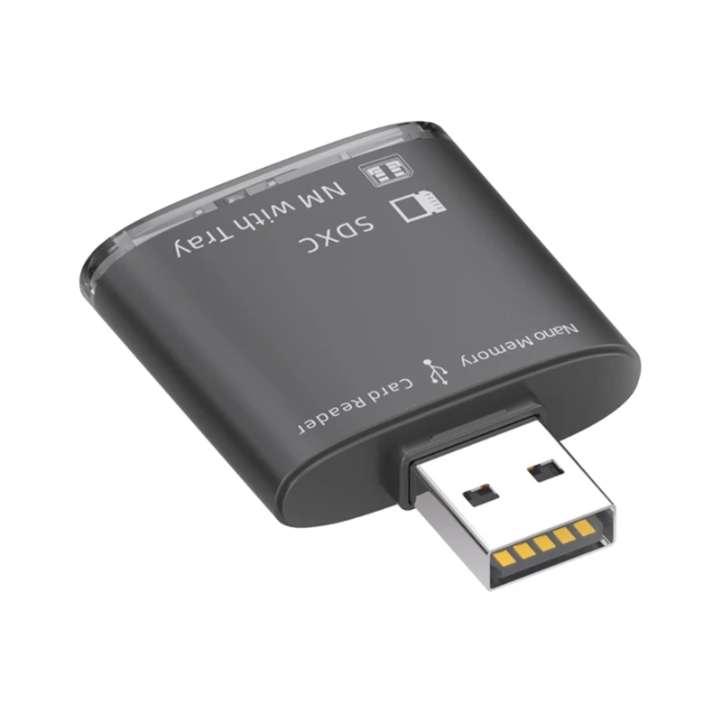 편리한 USB2.0/USB3.0 NM 카드 리더기 컴퓨터의 메모리 카드에 쉽게 액세스할 수 있어 지연 없이 안정적인 성능 제공