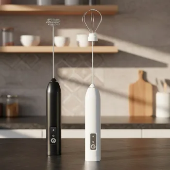 Wireless Milk Frother Electric Type-C Handheld Blender Stainless Steel Mini Coffee Maker Whisk Mixer For Coffee Cappuccino Cream 1