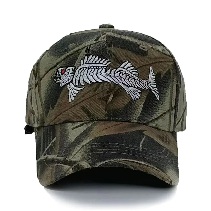 Camo New Men's Baseball Cap For Women Snapback Hat Fish Embroidery Bone Caps Gorras Casual Casquette Outdoor Hunting Hats 2