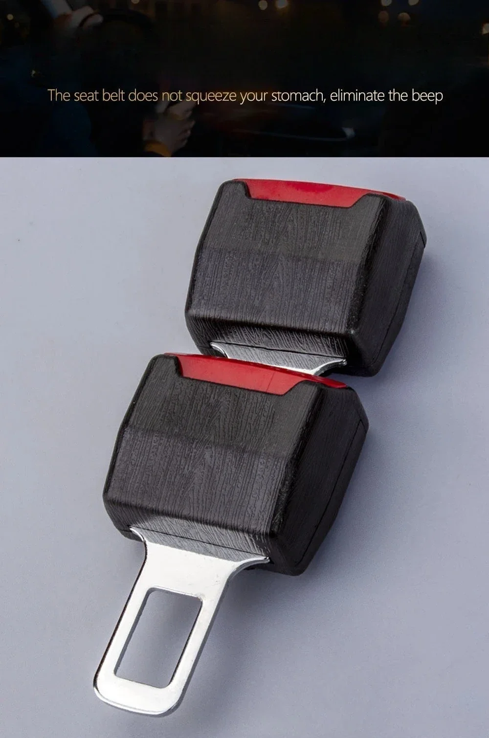 Seat Belt Extender 2pcs/Set Car Safety Belt Buckle Extension Clip Thick Socket Plug Thick Insert Socket Extender Tool