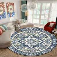 Morocco Retro Carpets for Living Room Sofa Home Decor Round Rug Large Area Cloakroom Lounge Rugs Washable Bedroom Floor Mat 2
