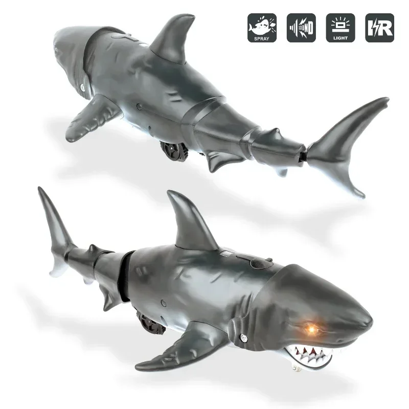 Remote Controlled Boat ship Smart Rc Shark whale Spray Water Toy Submarine Robots Fish Electric Toys for Kids Boys baby Children 5