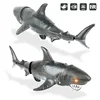 Remote Controlled Boat ship Smart Rc Shark whale Spray Water Toy Submarine Robots Fish Electric Toys for Kids Boys baby Children 5