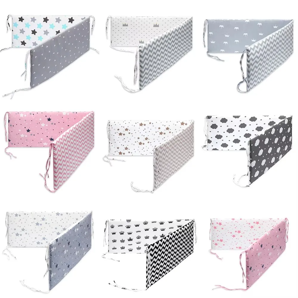 Barrière de lit bébé en coton tressé avec fermeture éclair