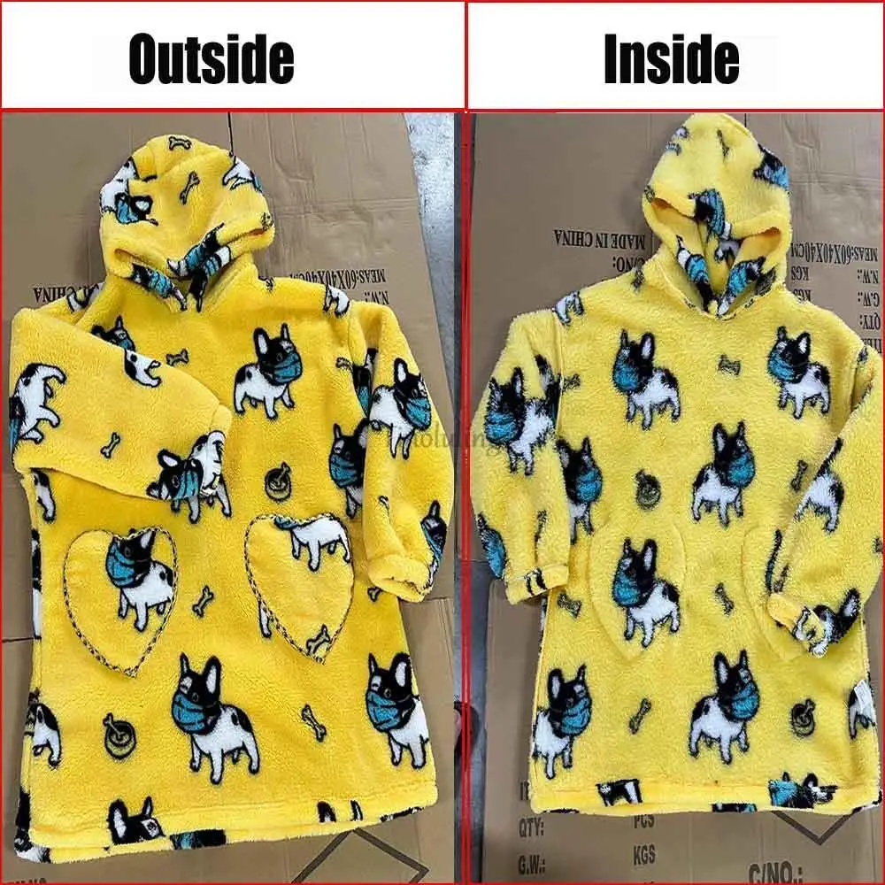 Oversized Sweatshirts Wearable Blankets Family Matching Clothes Animal Cartoon Cosplay Costume