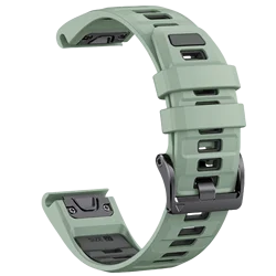 QuickFit Dual - Color Silicone Band - Sleek and Versatile - 22mm - instinct (Grey green ink gray)