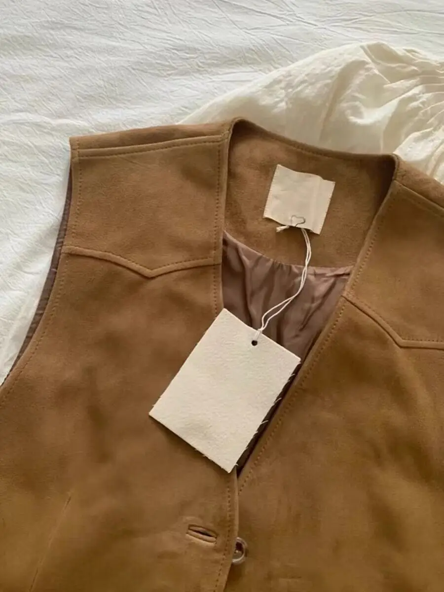 Gilet da donna in pelle scamosciata | Kaufen auf