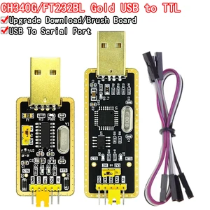 CH340G/FT232BL FT232RL USB 2.0 to TTL Level Download Cable to Serial Board Adapter Module 5V 3.3V Debugger TO 232 support win10