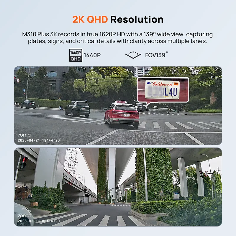 كاميرا سيارة 70mai M310 Plus-2K | داش كام بدقة 2K...