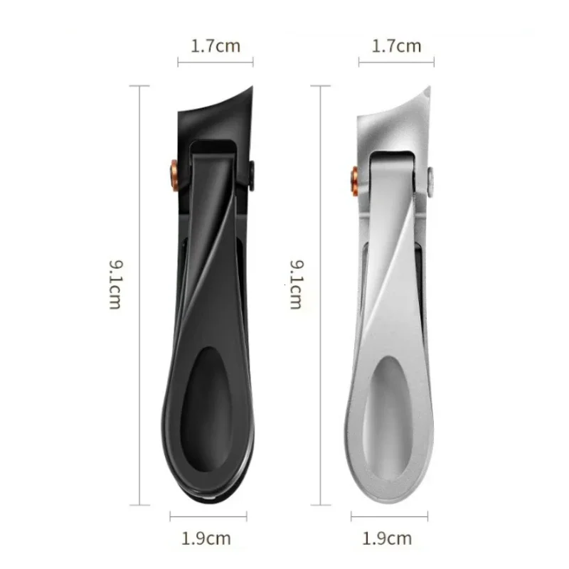 1pcs Toe Nail Clippers for Men Thick Ingrown Toenails Large Wide Jaw Opening Slanted Long Handle No Splash Fingernail Clipper