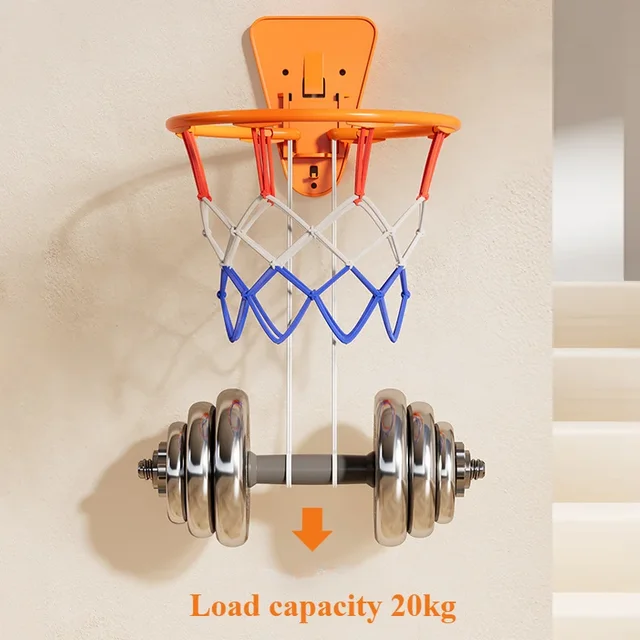 Indoor Basketball Hoops Children's Basketball Hoops Household Mute Ball Wall Mounted Foldable Basketball Hoop Training Equipment 3