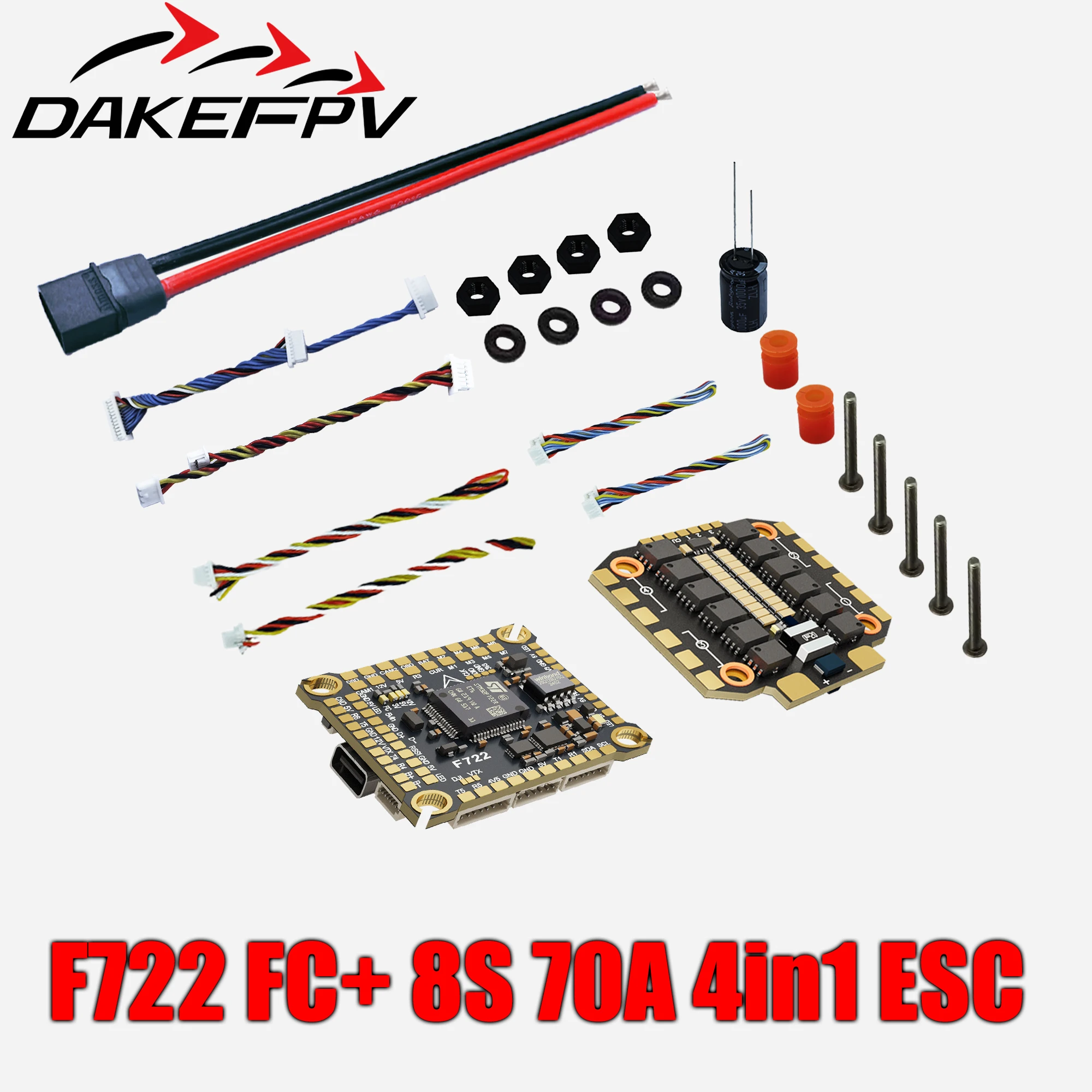 Stack FPV F722 70A 8S/12S + ESC 55A/60A/70A - Contrôleur de vol et ESC pour drone