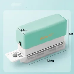 Compact 6-Hole Paper Punching Machine for DIY Bookbinding and Office Stationery (Green)