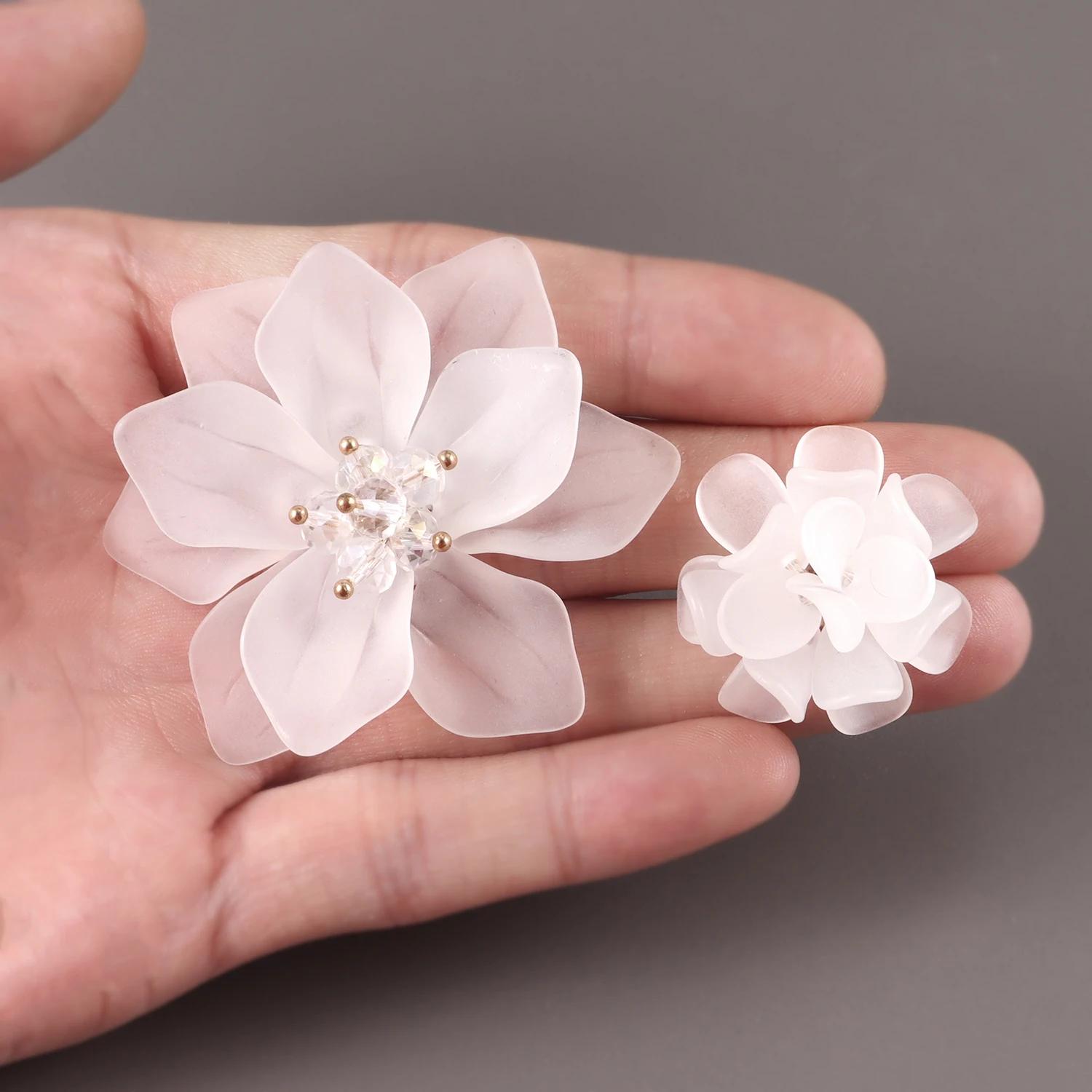 아크릴 모조 진주 꽃 꽃잎 모양 패치 웨딩 의류 장식 DIY 공예품 쥬얼리 제작 액세서리