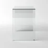 Bent Glass Computer Desk Rectangular Shaped PC Laptop Workstation Table for Home Office, 43.3" L, Clear 4