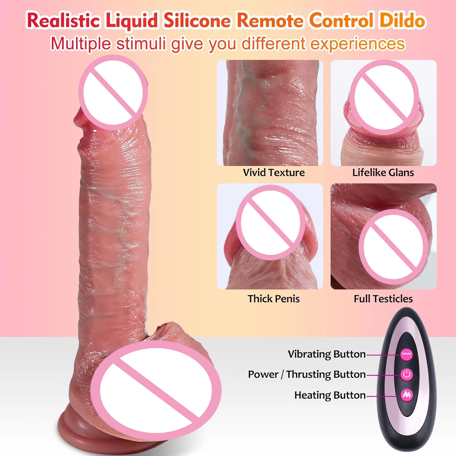 8.66 "electric thrust Dildo vibrator sex toy G-spot adult toy with strong suction cup suitable for female anal Moonuo sex toys