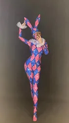 Bunny Girl Cosplay Costume Halloween Women Sexy Jumpsuit DS Bar Performance New Nightclub DJ Singer Gogo Collar Dance Costume