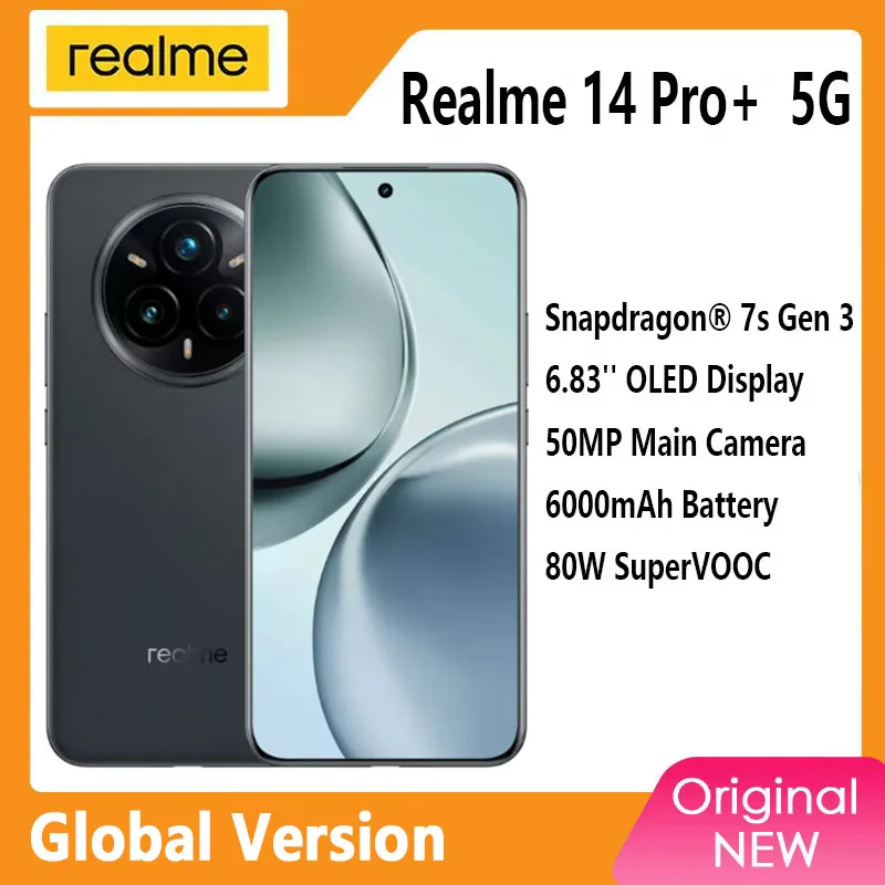 Global Version Realme 14 Pro+ Plus Mobile Phone 512GB Snapdragon