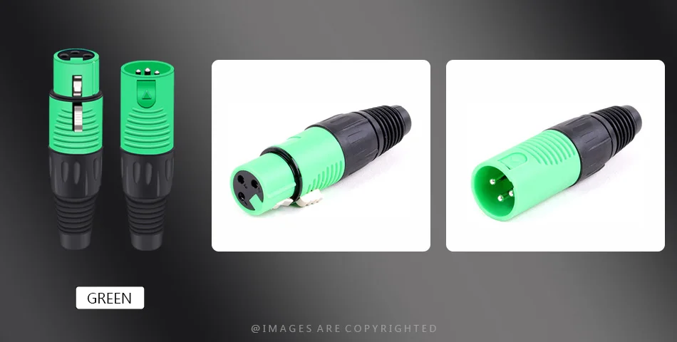 3pin xlr fio conector macho & fêmea