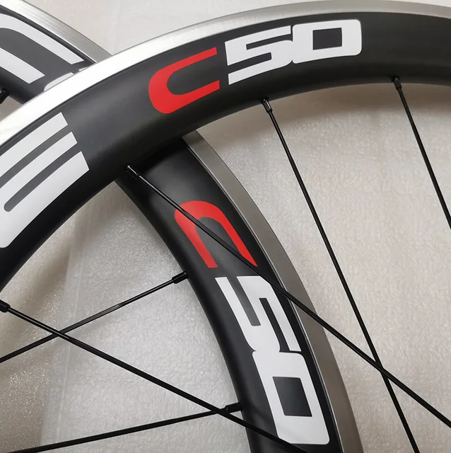 カーボンクリンチャーホイール700C ディスクブレーキバイクホイール50C