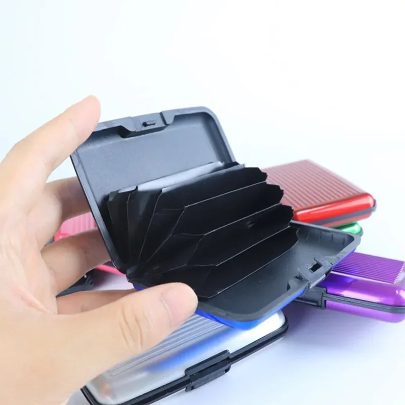 Sleek Metal Credit Card Wallet Holder - Identity Theft Protection